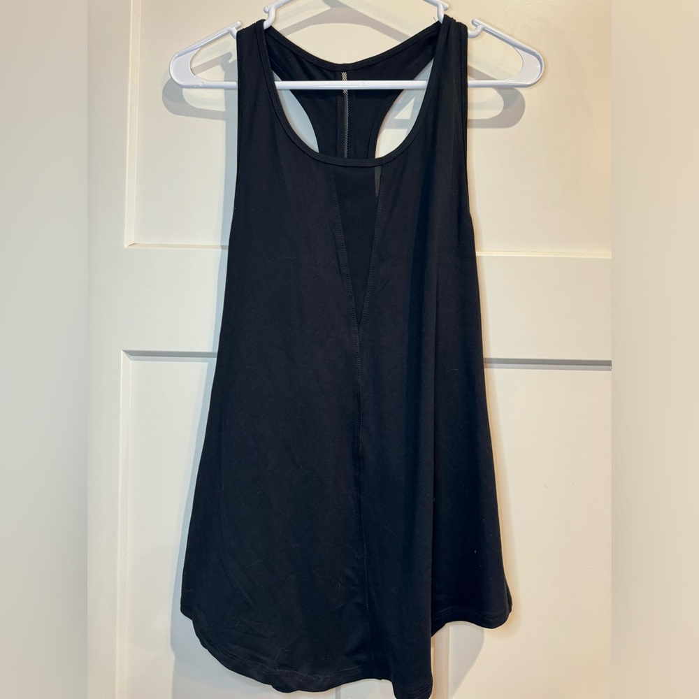Zyia Racerback Tank Top - Black with mesh - Size XL